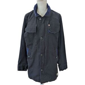 G-Star Raw Denim Fleet Garber Trench Black Canvas Field Coat Jacket Men's XL